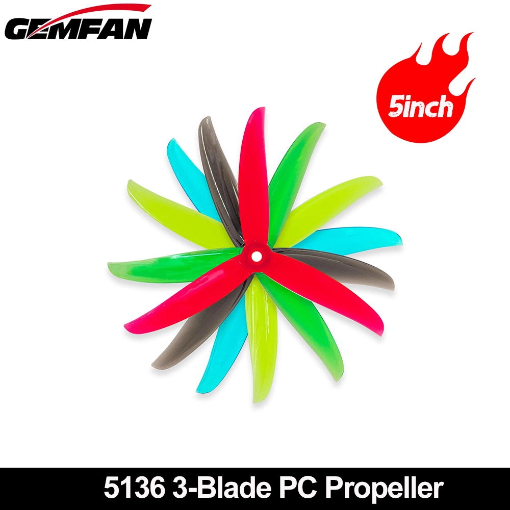 Drone Racing Propeller - Gemfan VANOVER 5136 3 شفرات PC