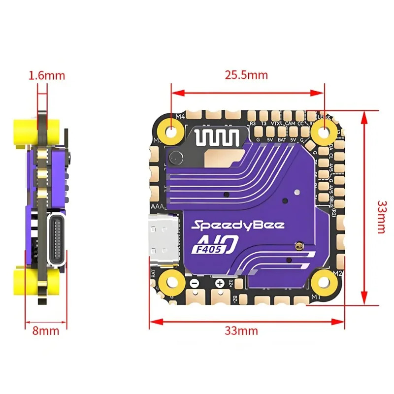 وحدة تحكم طيران SpeedyBee F405 - مراجعة Drone Racing Esc وسعره