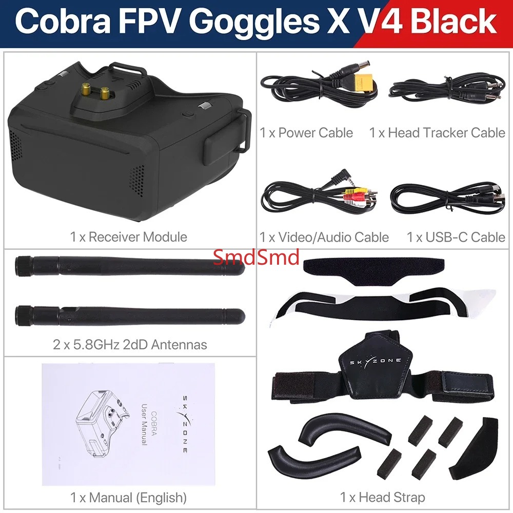 نظارات فيديو FPV طراز Cobra SD - مراجعة Drone Racing Goggles وسعره